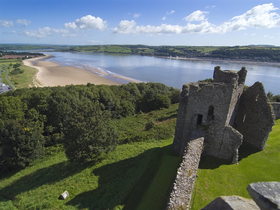 Castle and Towy estuary