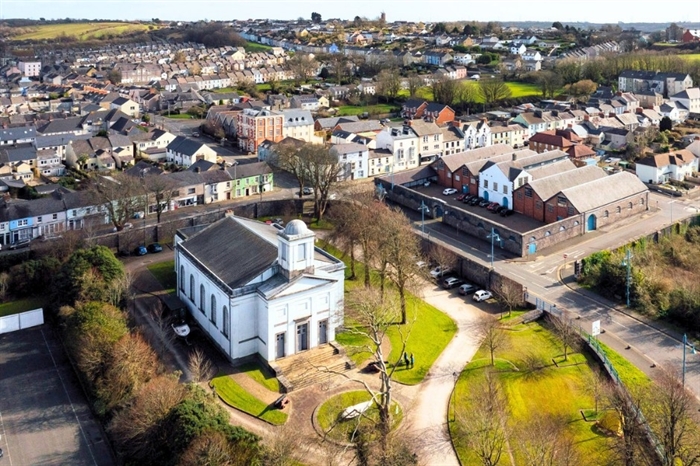 Aerial view of the Pembroke Dock Heritage Centre