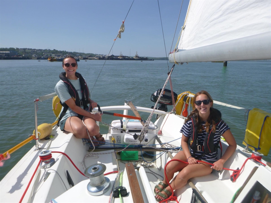 PPSA's Skippered Charter Small Yacht Valkyrie sailing towards Dale and Watwick Bay near St Anne's head, Pembrokeshire