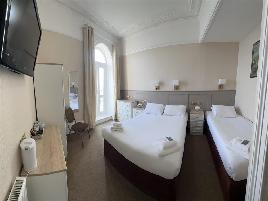 This room has limited availability as we only have one of its kind. It has exceptional Sea-Views, with an accessible balcony. Please contact us direct