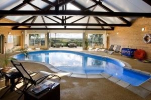 The indoor heated pool at Clydey Cottages