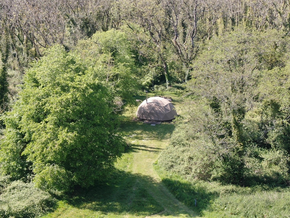 Aerial view of dome