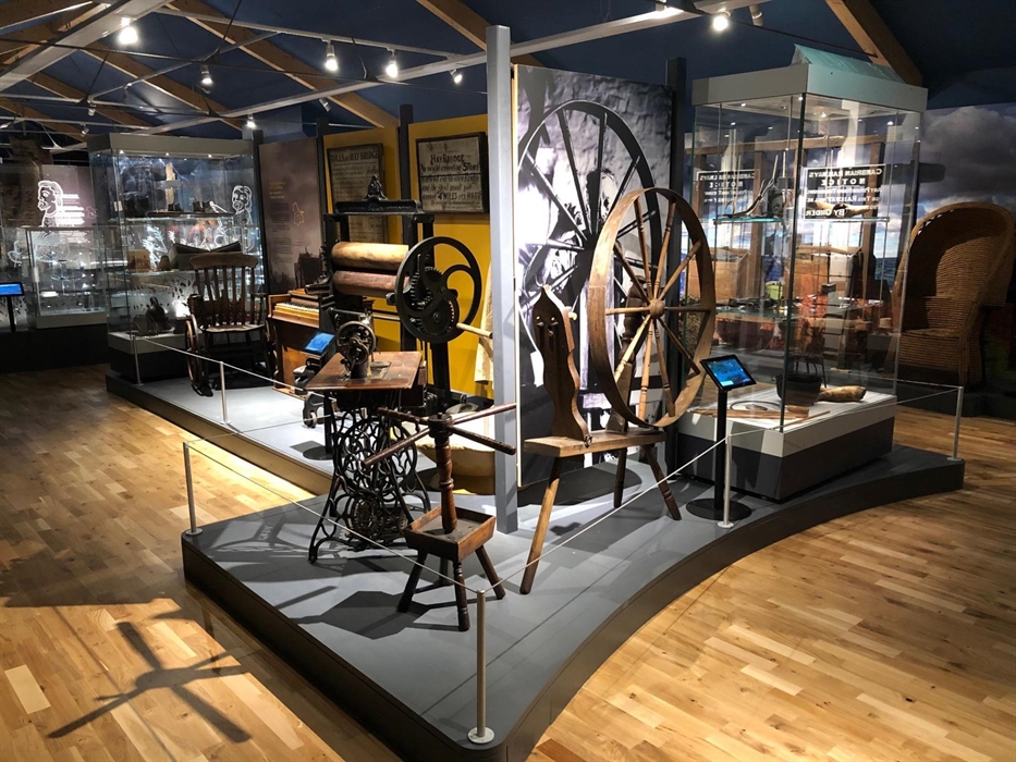 View of the Brycheiniog gallery at y Gaer - showing rural displays