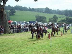 action from Lampeter Harness Races