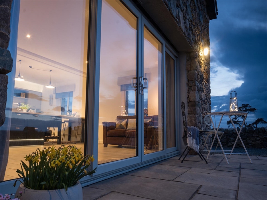 View of kitchen/living from outside