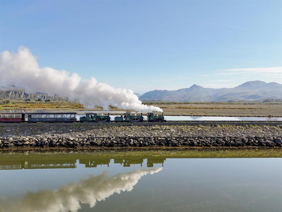 Train crossing The Cob