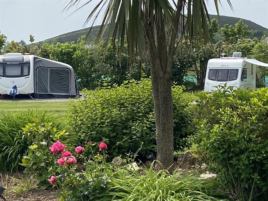 Room for your accommodation, awning and car plus plenty of space between pitches.