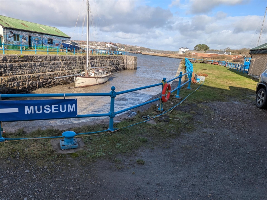 The former dry dock at Hancock's Yard, is now a Listed building