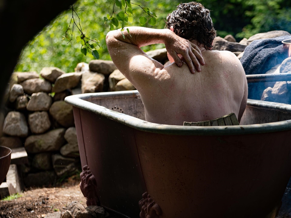 A bath with a view...