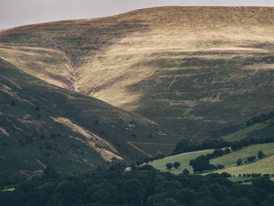 A479 Near Talgarth looking towards Waun Fach