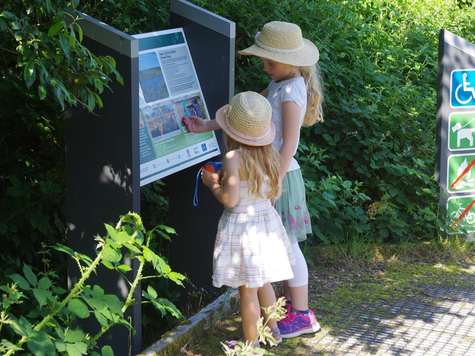 Read the information panel at the start of the trails