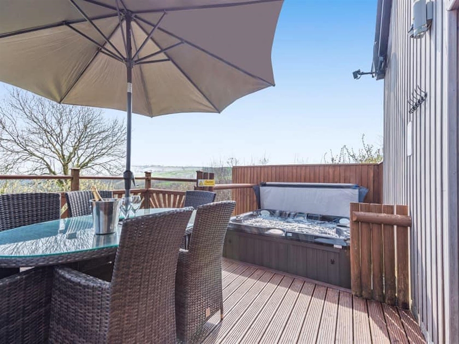 Patio area  and hot tub