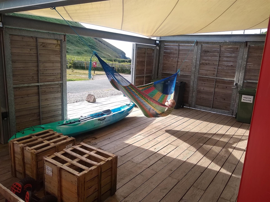 Hammock in deck area
