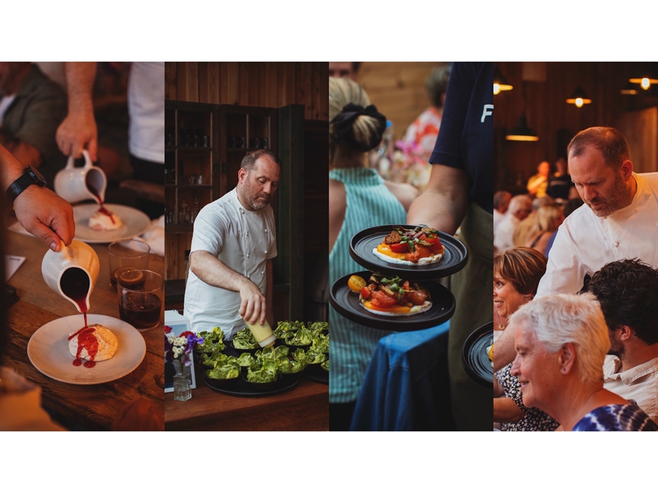 Bryn Williams dinner at fforest farm