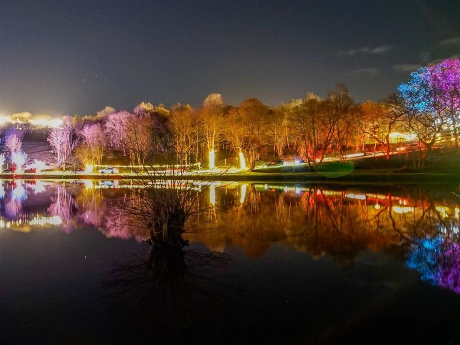 Lakeside Lighting trail at the Reindeer Lodge