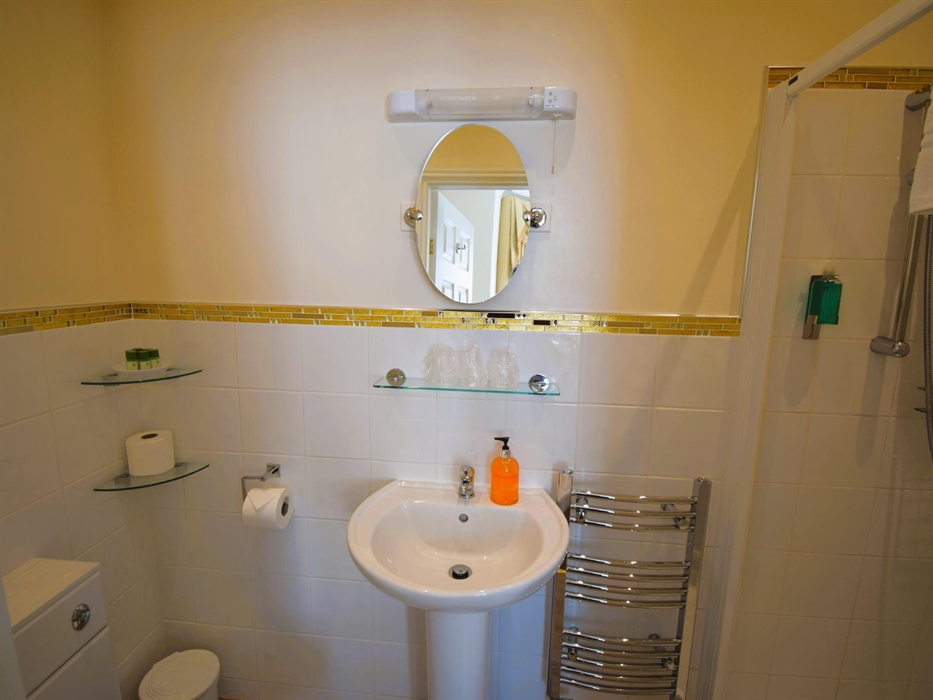 Typical, modern en-suite shower room