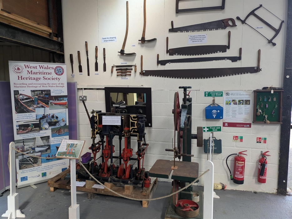 Just some of the many ship building tools and engines we have on display in the museum.