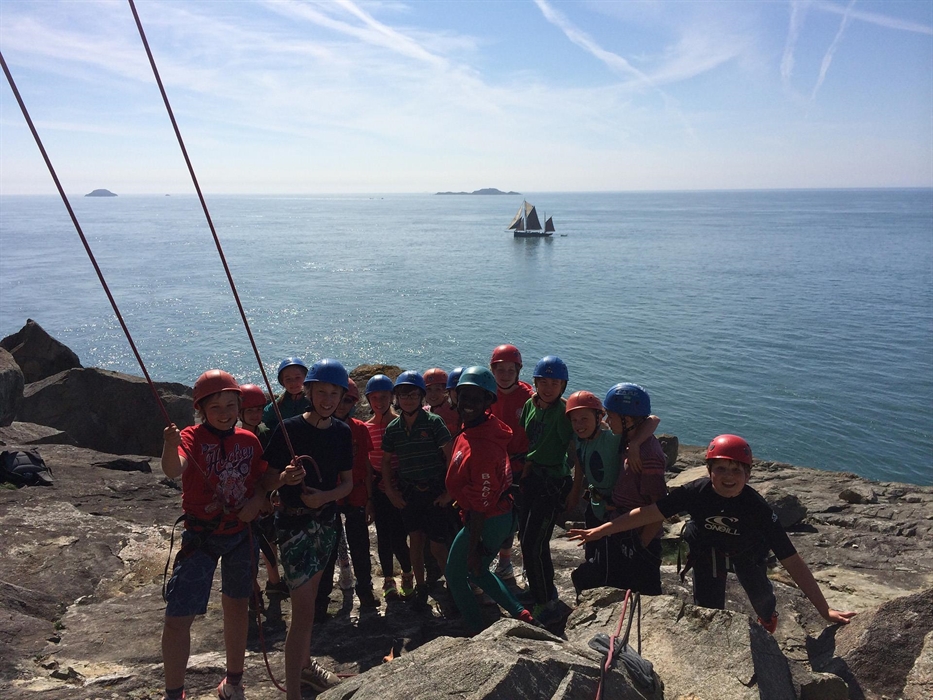 Climbing at st.davids by the sea