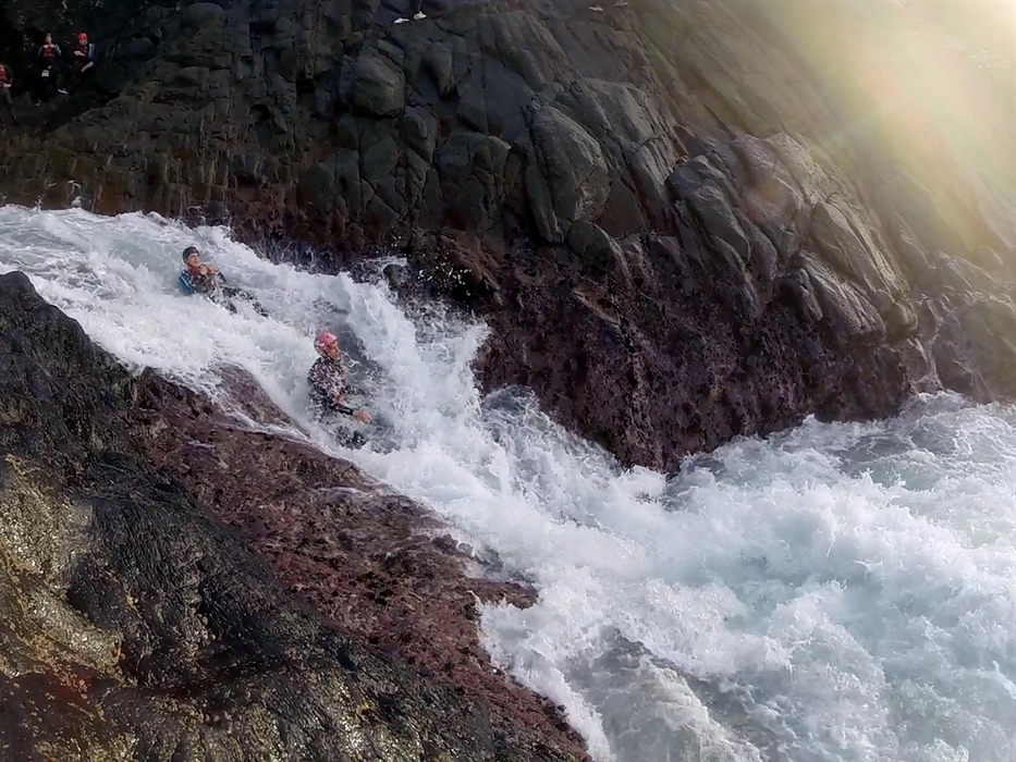 Coasteering at Moylegrove Ceibwr Bay
