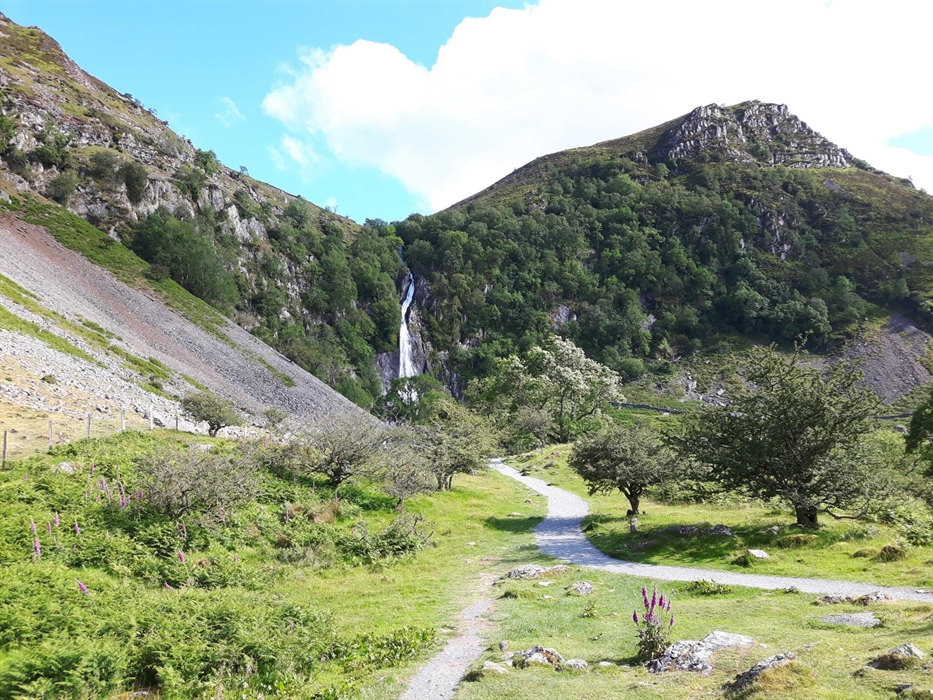 Path to Rhaeadr Fawr waterfall (Aber Falls), Coedydd Aber National Nature Reserve