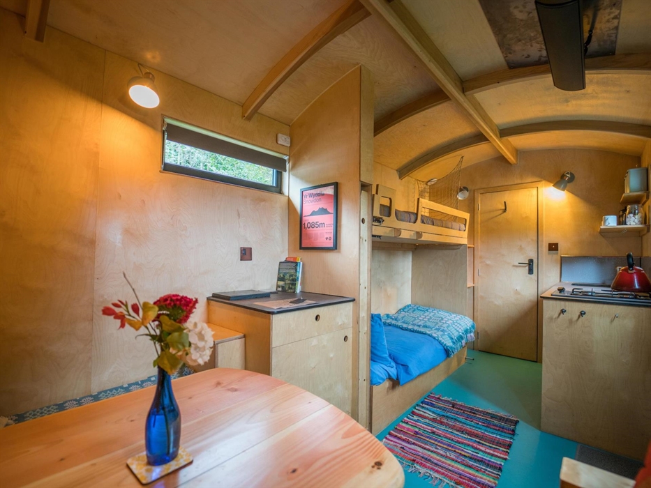 Inside Snowdonia glamping pod