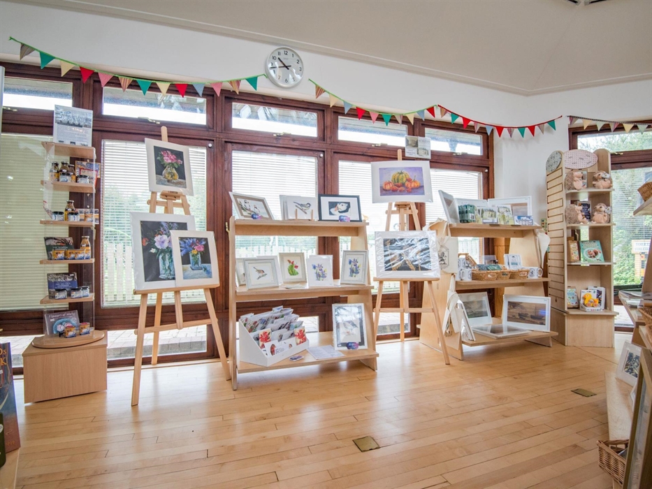 Locally sourced gifts and pictures in the Welcome Centre Gift Shop