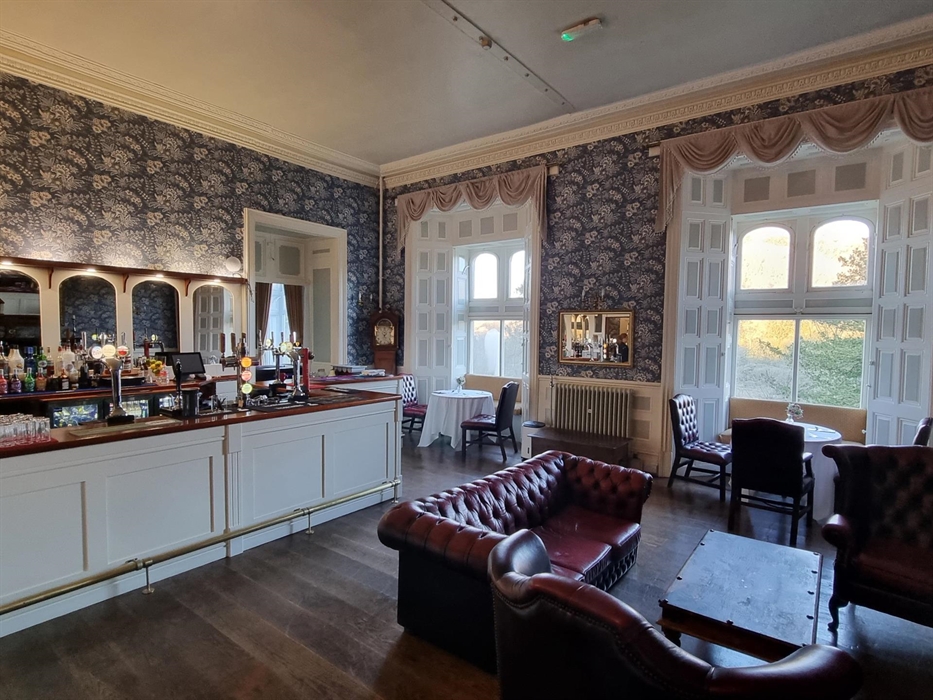 Dog friendly Patti Bar at Craig y Nos in South Wales, Brecon Beacons