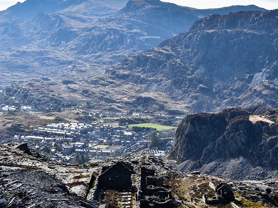 Stunning views over Blaenau Ffestiniog