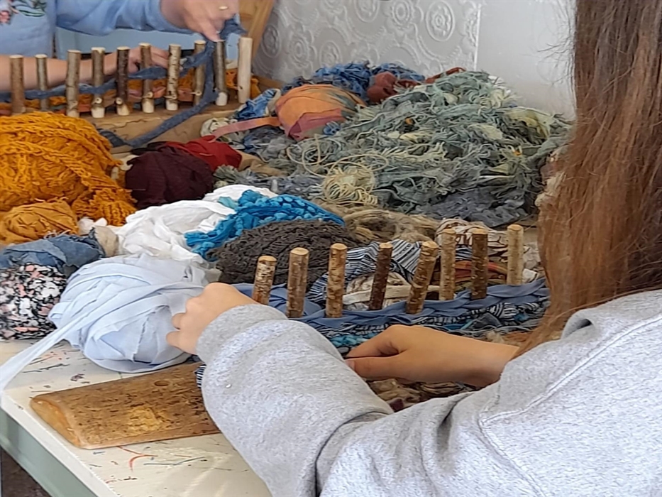 Make your own rug out of upcycled materials