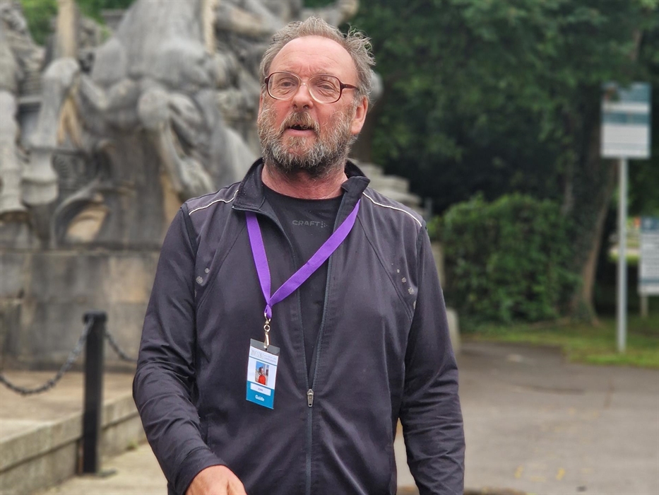 City of Layers tour guide talking