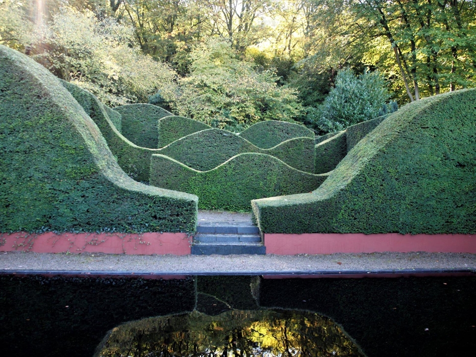 Reflecting Pool at Veddw. Copyright Charles Hawes