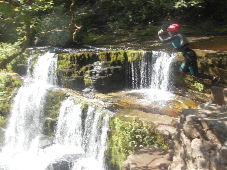 Canyoning in the amazing Brecon Beacons Waterfalls region, follow the main waterfalls in Wales, Jump off cliff ledges into clear blue plunge pools, ca