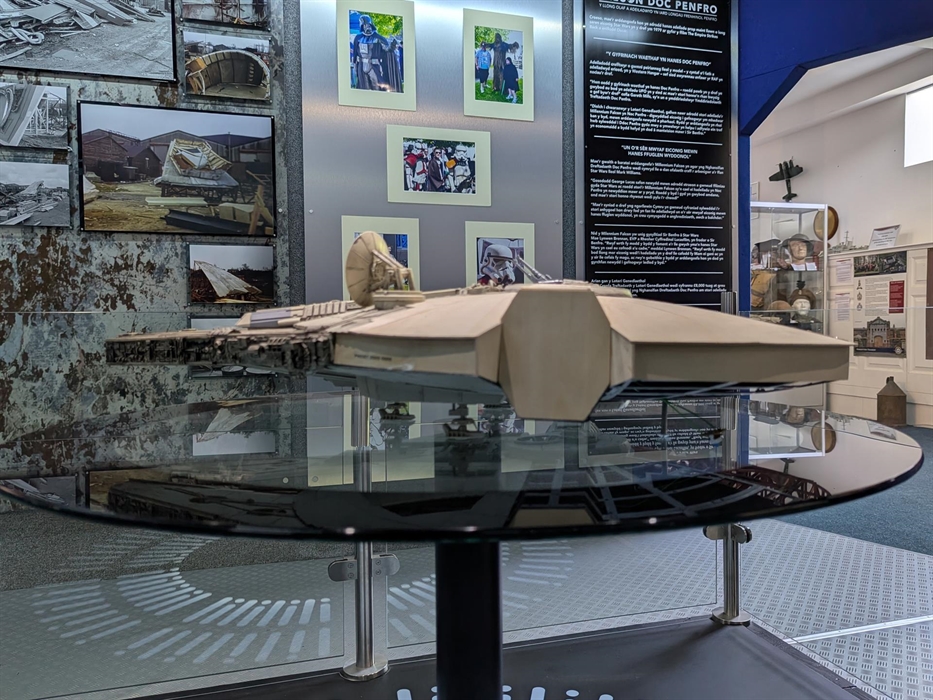 Discover how US moviemakers had the full size Millennium Falcon constructed in secret by local engineers in the town’s famous dockyard.