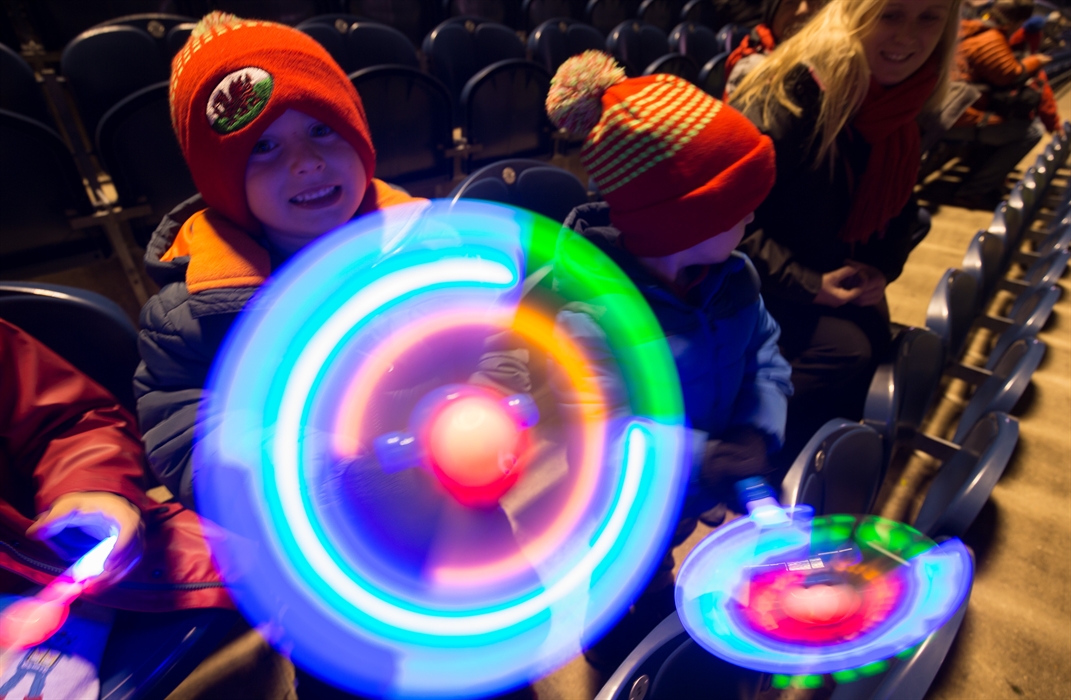 Kid enjoying fireworks diaply