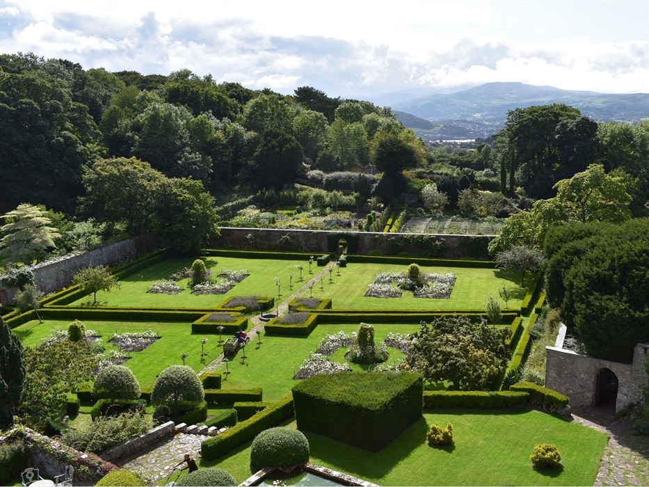 Walled Rose Garden view from the main Hall