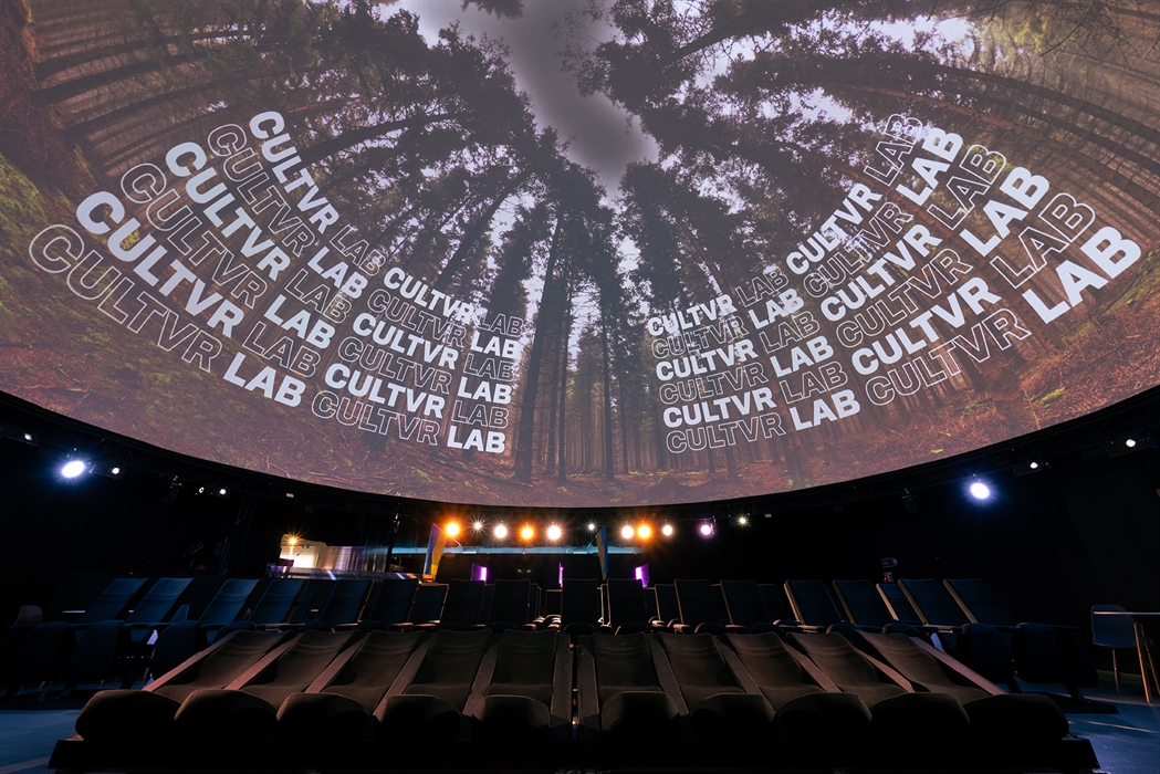 Image showcasing CULTVR cinema and dome screen