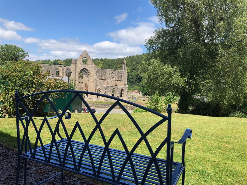 Sit at Tintern Abbey  Cottage and gaze at the Abbey.