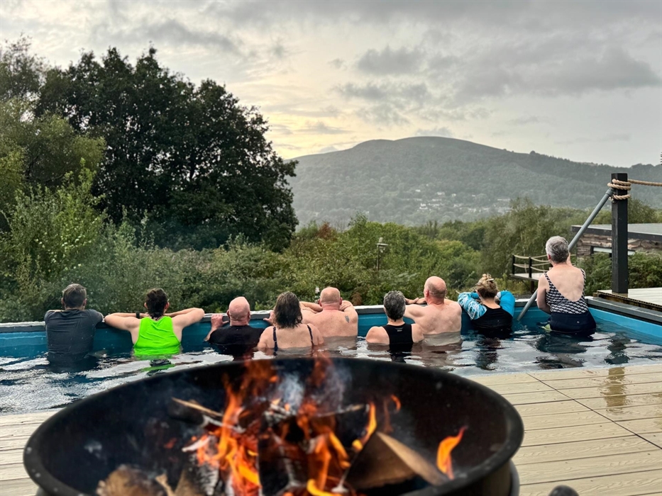 Our natural spring fed cold water plunge pool, here we teach teams how to manage the stress of the cold, but also the stressors of life and work.