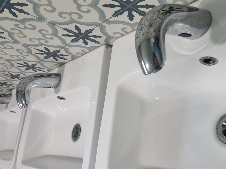 automatic taps in the washroom for the touring and camping pitches