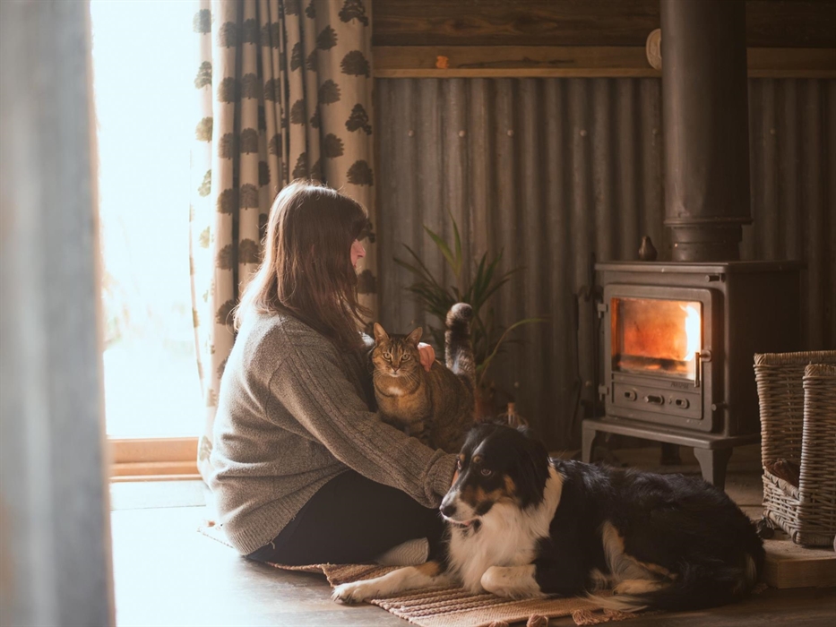Snuggle up in front of the log burner