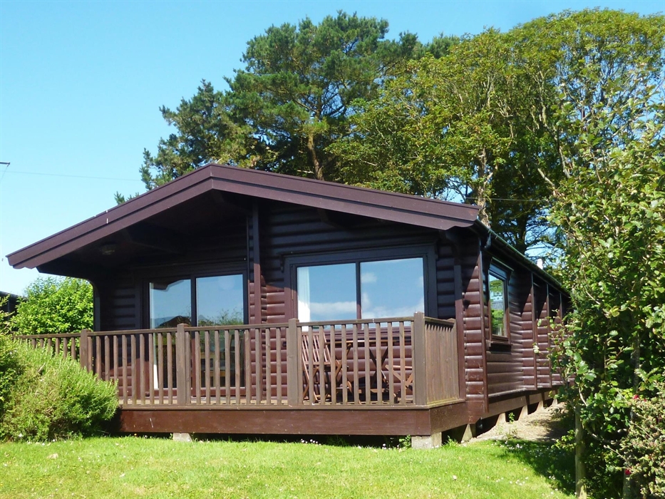 Timber lodge at Felindre