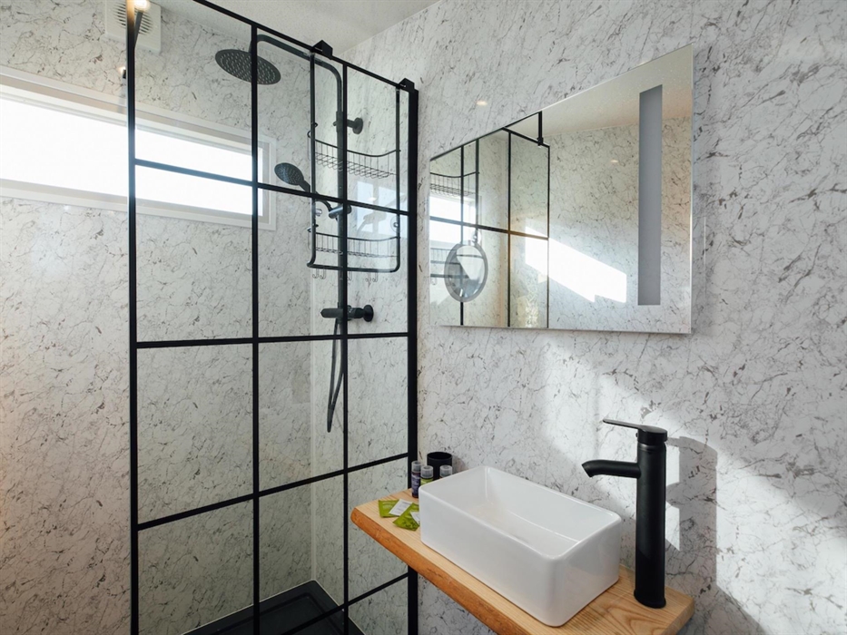 Each dome has its own private bathroom