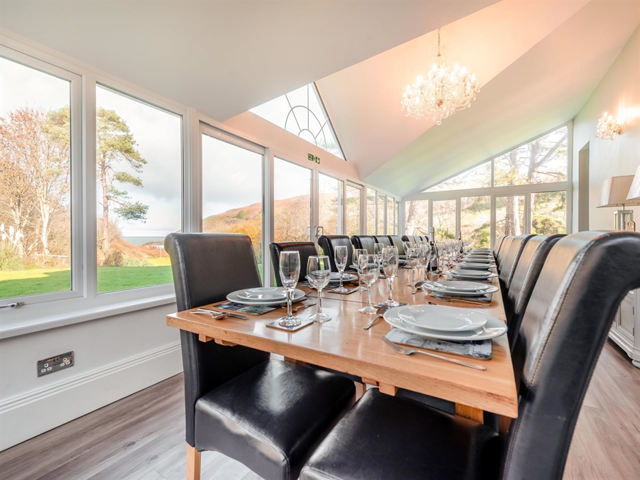 Conservatory for seating 20 with sea views