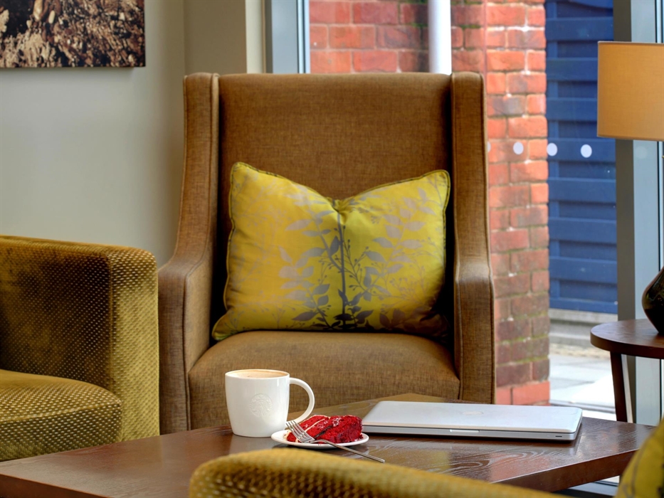 Our Lounge and dining area is set up for the self service breakfast buffet, after breakfast we proudly serve Starbucks in our coffee lounge