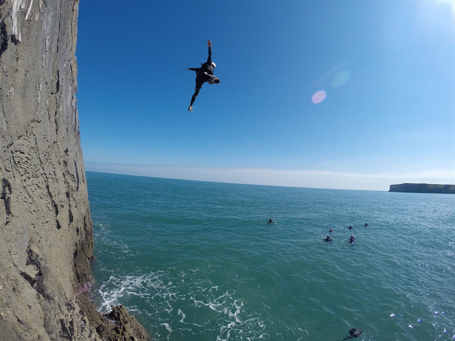 Coasteering at Stack pole Quay