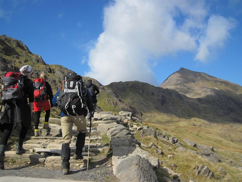 Llanberis Path Yr Wyddfa Snowdon, guided walk to summit, Eryri National Park