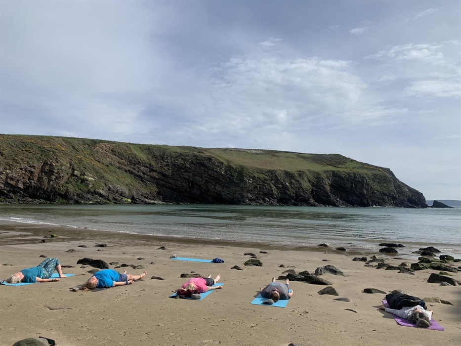 Yoga on the beach