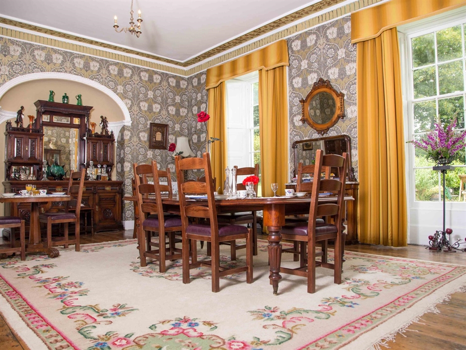 A grand room with original coving and features  but yet relaxing to start your day