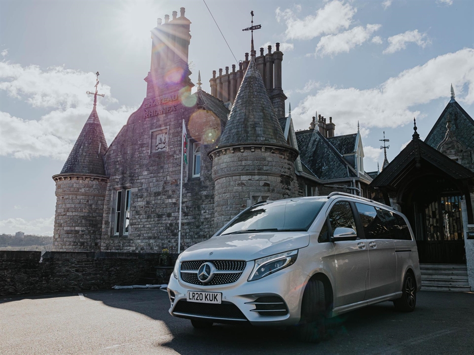 Celticos Touring vehicle at Chateau Rhianfa