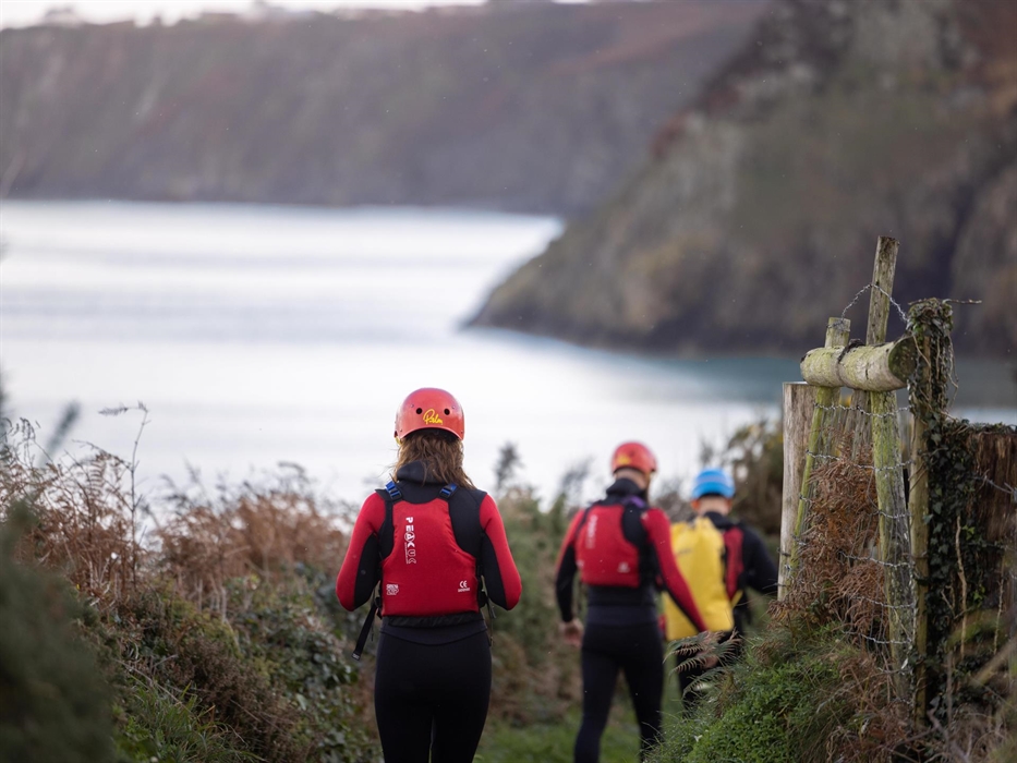 An image of adults on one of Bluestone's instructor-led activities.